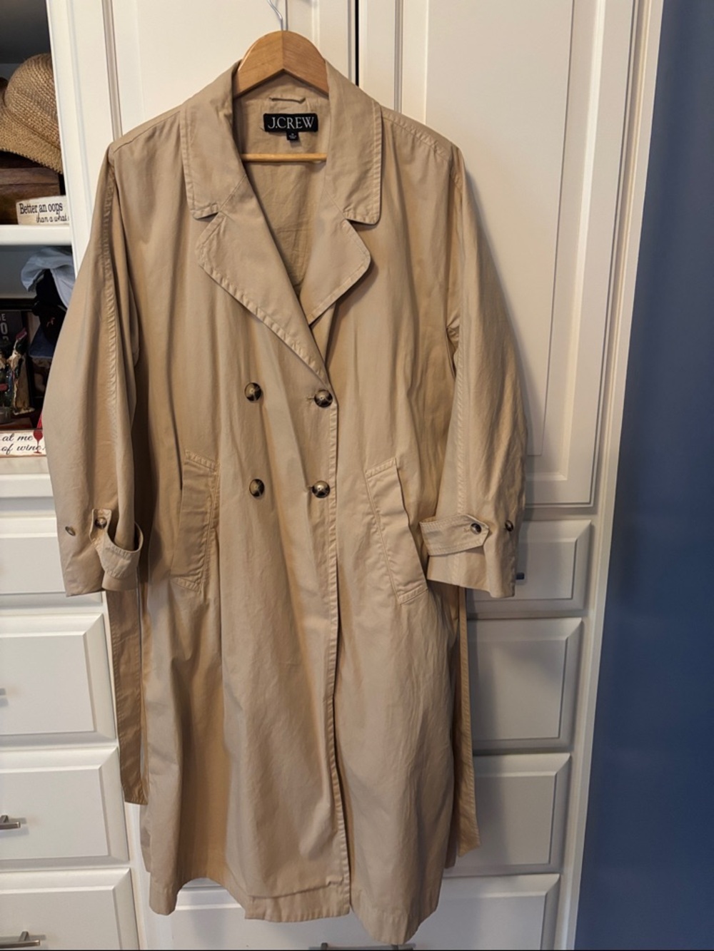 J. Crew Women's relaxed fit Chino trench medium excellent shape $100